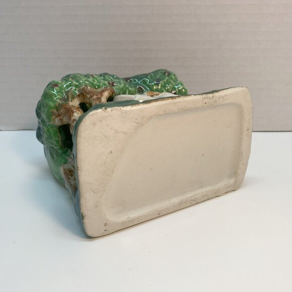 Vintage Ceramic Planter Lucky Elephant Trunk Up / Jungle / Cacti, Succulents - Picture 4 of 7